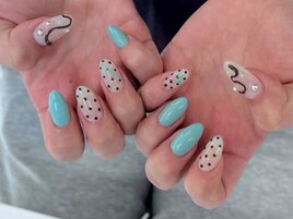 チョコミントアートネイル