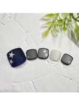 サロンR/星柄マットネイル