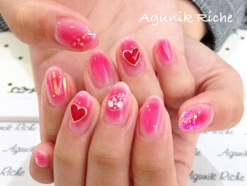 アグニークリッシェ(Agunik Riche)/【押し花ネイル】