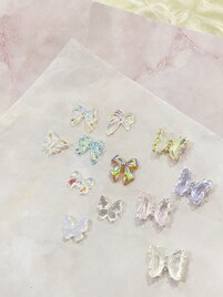 韓国ネイル★蝶々ネイル
