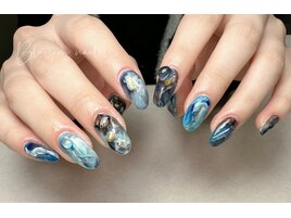 ブルー系　ニュアンスデザイン