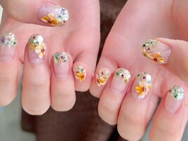 ラメフラワーフレンチ　13860円