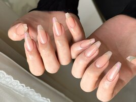 オーロラミラーフレンチネイル