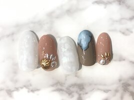 天然石アート×ホロ埋め込み