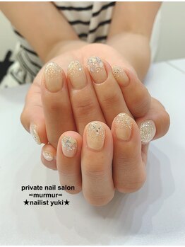 プライベート ネイルサロン マーマ(murmur)/ラメ×シェルネイル