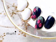 ムニネイル 心斎橋(muni NAIL)/絵画ネイル-チューリップ