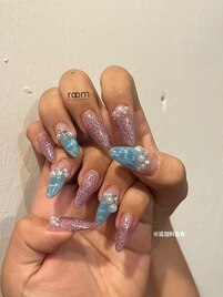 デザイン定額×海ネイル