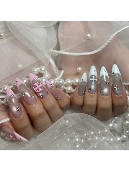 ネイルサロン スラッシュ(SLASH)/【momo】フレンチ10design