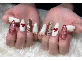 バレンタインネイル