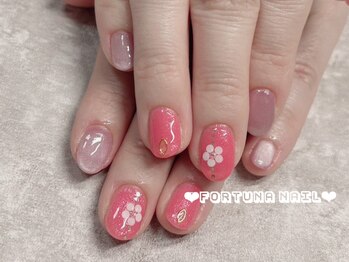 フォルトゥーナ 神田(Fortuna)/春限定桜ネイル¥9980/神田ネイル