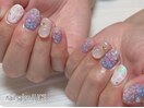 紫陽花ネイル
