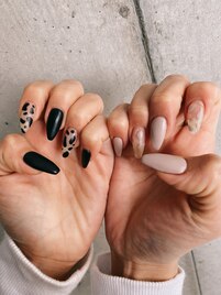 ヒョウ柄ネイル　¥4000