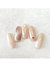 ミュナ(myuna)/ピンクタイダイネイル