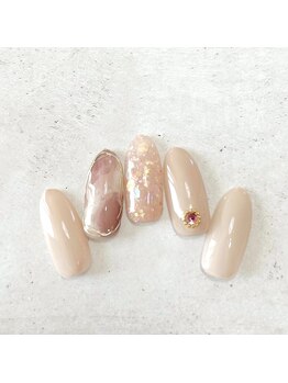 ミュナ(myuna)/ピンクタイダイネイル