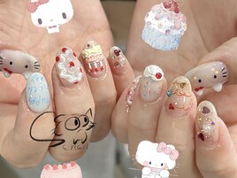 ガーリーネイル　kitty