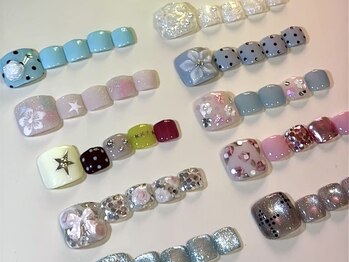 ジェミーネイル エビス(Jemiy nail ebisu)の写真/さりげなくトレンド感をプラスしたい方におすすめ!定額で選びやすい！【FOOT】trend course10480YEN～☆