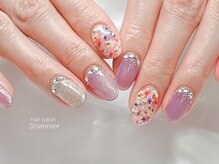 シマー(Shimmer)/押し花ネイル