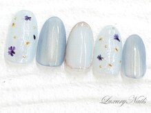 ラグジュアリー ネイルズ(Luxury Nails)/ドライフラワー＊ミラーNail