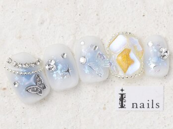 アイネイルズ 新宿店(I nails)/ブルーチークビジュー