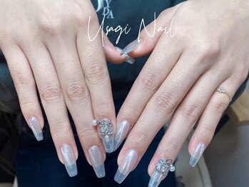 ウサギネイル 新大久保店(usagi nail)/マグネットフレンチ秋可愛い