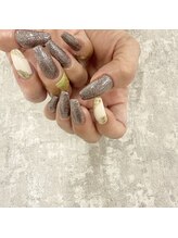 アンダーバーホワイト 大阪上本町店(_WHITE)/ミラーネイル