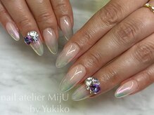 ネイル アトリエ ミジュ(nail atelier MijU)/リキッドミラーでグラデーション