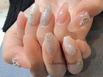 スエルテ ネイルサロン 北千住店/持ち込み付け放題ネイル　¥11000