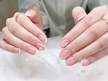 ジョアネイル(JOA Nail)/春ネイル*押し花*かすみ草