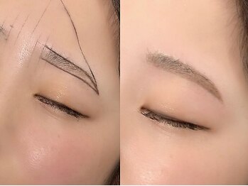 ヘアサロンドア(Hairsalon DooR)の写真/＊New＊眉毛最先端”MAPブロウ”導入◎形態学・実験心理学に基づいた骨格分析で左右対称の美眉へ♪