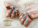 水色ネイル