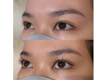 リワーズ アイラッシュ 千歳船橋店(Rewards eyelash)の写真/ナチュラル志向の方へ！柔らかな目元になれるカラーエクステがおすすめのまつげサロン☆