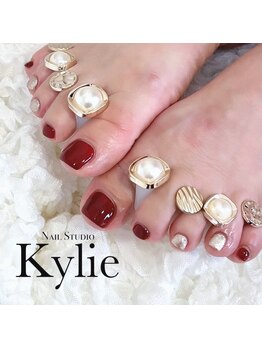 カイリー(Kylie)/ボルドー×ラメ　フット