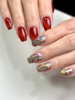 ラブナ(LOVENA)の写真/【全て手描きでリアルなジュエリーアートや大人おしゃれなニュアンスアートをご提案♪】