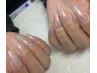 ジェルXアプレ1カラーミディアム ジェルチップの長さだし小指19mmー親指26mm