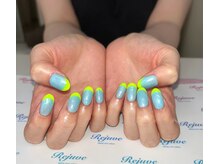 リジュベ(Rejuve)/夏の蛍光フレンチ☆