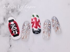 夏祭りネイル