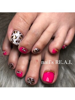 ネイルズリアル 倉敷(nail's RE.A.L)/レオパードネイル