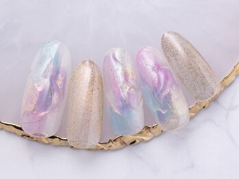 モンスリール 麻布十番(Mon Sourire)/ニュアンスマーブルネイル