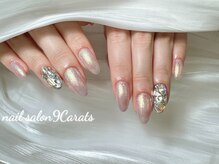 ナインカラット 神田店(9 Carats)/自爪2本埋尽ワンカラorラメグラ