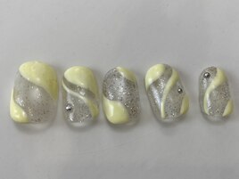 黄色ラメうねうね¥9000