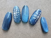 ターラ(Tara)/結晶　ネイビーネイル