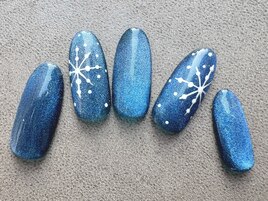 結晶　ネイビーネイル