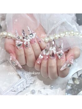 プティネイル 池袋(Puty Nail)の写真/【ジェルやり放題120分★】ストーン付け放題♪アートの延長も可能◎持ち込みOK[池袋/推しネイル]