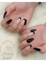 ミラシア フロム エムネイル(Miracia from Mネイル)/黒フレンチネイル♪