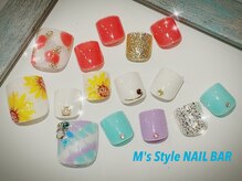 エムズスタイル ネイルバー(M's Style NAIL BAR)/フットジェルサンプルアート☆