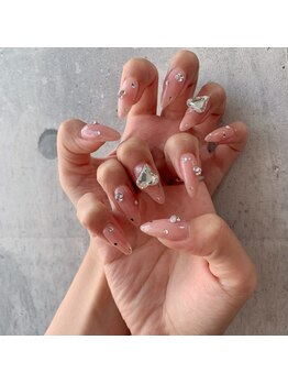 アンダーバーホワイトプラス 南海難波店(_WHITE+)/ピンクネイル