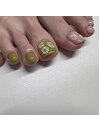春のFlower foot nail