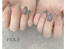 フィオル(FIOLE)/大人ツイードネイル