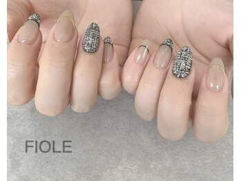 フィオル(FIOLE)/大人ツイードネイル