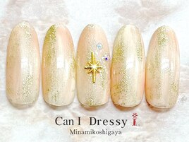 ベージュラメネイル